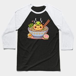 Cute Corn Snake And Ramen Baseball T-Shirt